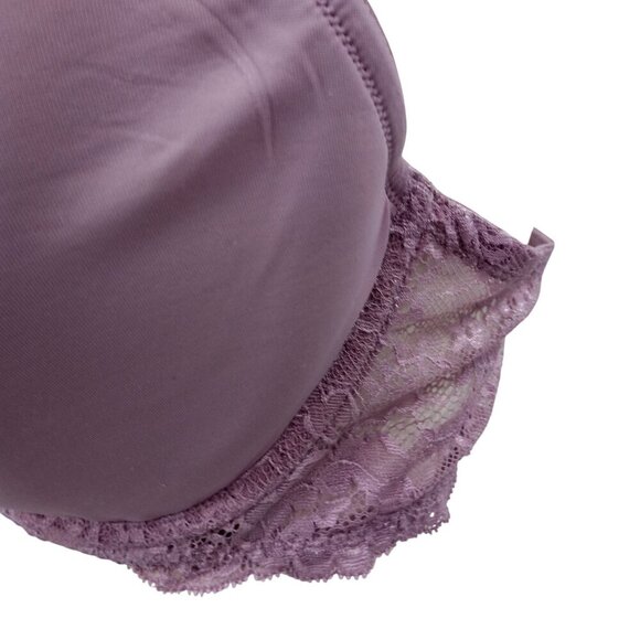 Victorias Secret Lined Demi Underwire Lace Bra Size 38DD Adjustable Purple - Picture 2 of 9